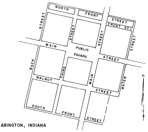 Abington, Indiana Map